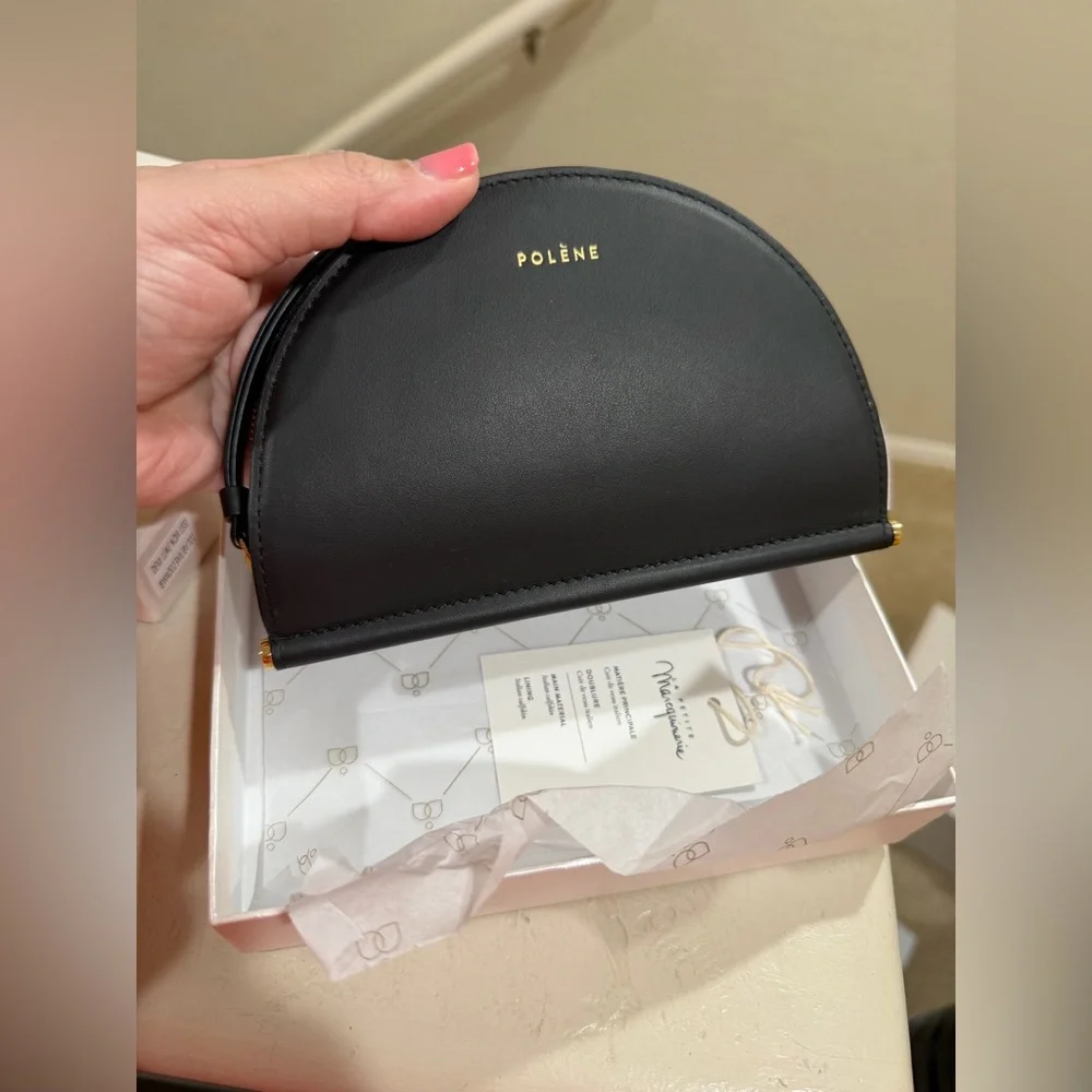 Polene half moon wallet black - Picture 3 of 6